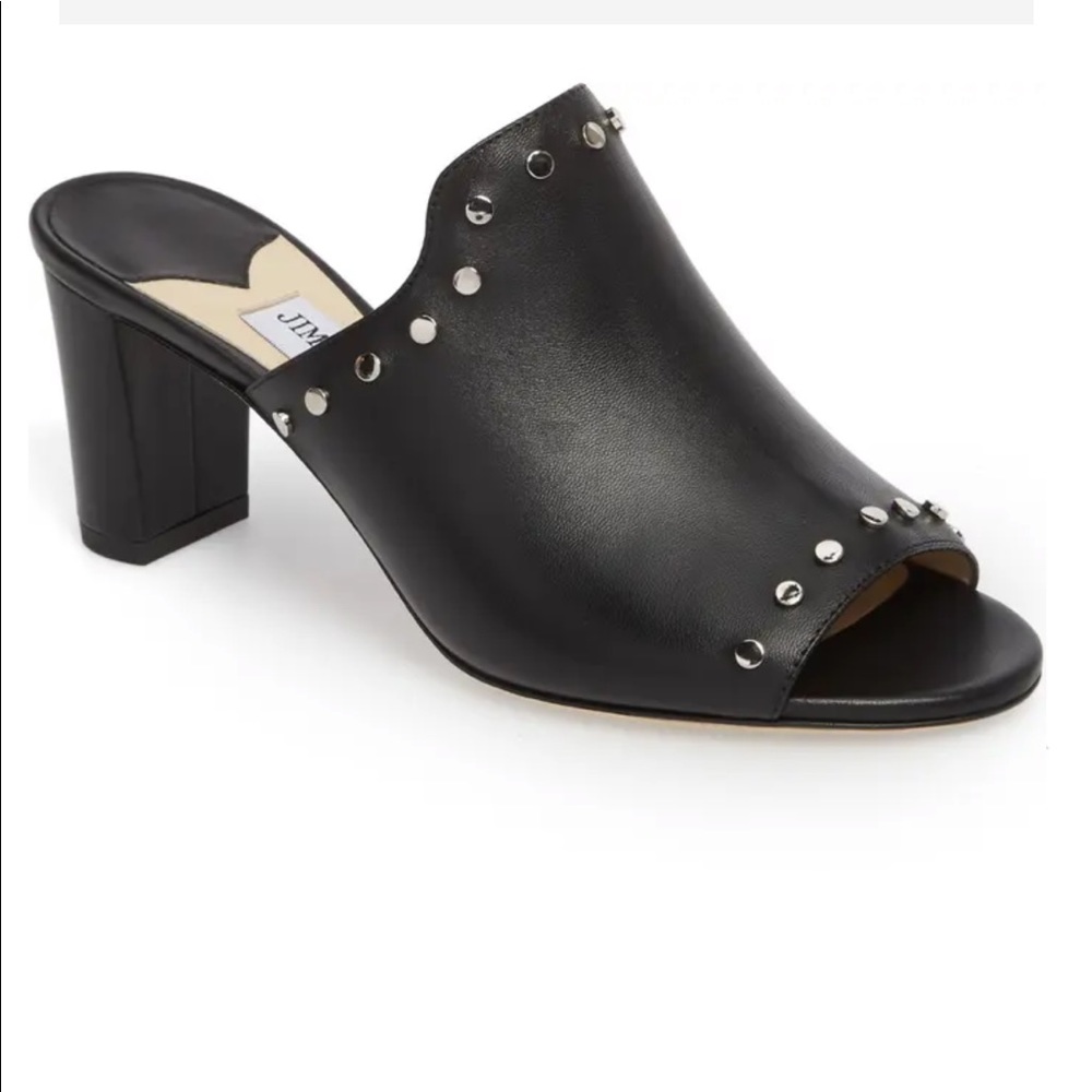 Jimmy Choo Myla Studded Mule Black sz 39 / 8.5